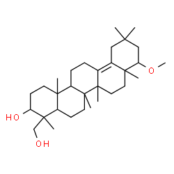ChemSpider 2D Image | 22-Methoxyolean-13(18)-ene-3,23-diol | C31H52O3