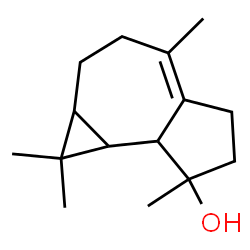 ChemSpider 2D Image | 1,1,4,7-Tetramethyl-1a,2,3,5,6,7,7a,7b-octahydro-1H-cyclopropa[e]azulen-7-ol | C15H24O