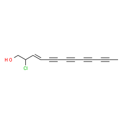 ChemSpider 2D Image | (3E)-2-Chloro-3-tridecene-5,7,9,11-tetrayn-1-ol | C13H9ClO
