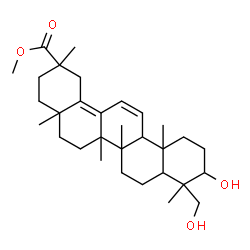 ChemSpider 2D Image | Methyl 3,23-dihydroxyoleana-11,13(18)-dien-29-oate | C31H48O4