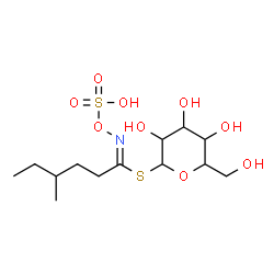 ChemSpider 2D Image | 1-S-[(1E)-4-Methyl-N-(sulfooxy)hexanimidoyl]-1-thiohexopyranose | C13H25NO9S2