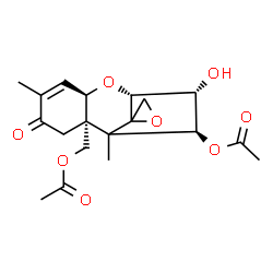 ChemSpider 2D Image | (3alpha,4beta,12xi)-3-Hydroxy-8-oxo-12,13-epoxytrichothec-9-ene-4,15-diyl diacetate | C19H24O8