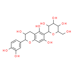 ChemSpider 2D Image | 1,5-Anhydro-1-[2-(3,4-dihydroxyphenyl)-3,5,7-trihydroxy-3,4-dihydro-2H-chromen-6-yl]hexitol | C21H24O11
