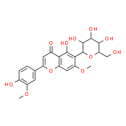ChemSpider 2D Image | 1,5-Anhydro-1-[5-hydroxy-2-(4-hydroxy-3-methoxyphenyl)-7-methoxy-4-oxo-4H-chromen-6-yl]hexitol | C23H24O11