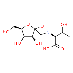 ChemSpider 2D Image | (2S)-3-Hydroxy-2-({[(3S,4S,5R)-2,3,4-trihydroxy-5-(hydroxymethyl)tetrahydro-2-furanyl]methyl}amino)butanoic acid (non-preferred name) | C10H19NO8