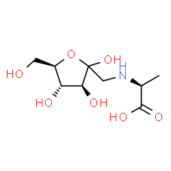 ChemSpider 2D Image | (2S)-2-({[(3S,4S,5R)-2,3,4-Trihydroxy-5-(hydroxymethyl)tetrahydro-2-furanyl]methyl}amino)propanoic acid (non-preferred name) | C9H17NO7
