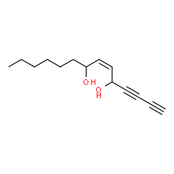 ChemSpider 2D Image | (6Z)-6-Tetradecene-1,3-diyne-5,8-diol | C14H20O2