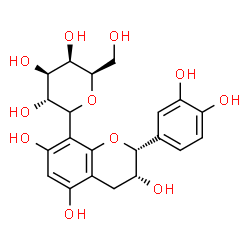 ChemSpider 2D Image | (1xi)-1,5-Anhydro-1-[(2R,3R)-2-(3,4-dihydroxyphenyl)-3,5,7-trihydroxy-3,4-dihydro-2H-chromen-8-yl]-D-galactitol | C21H24O11