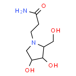 ChemSpider 2D Image | 3-[3,4-Dihydroxy-2-(hydroxymethyl)-1-pyrrolidinyl]propanamide | C8H16N2O4