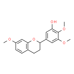 ChemSpider 2D Image | 2,3-Dimethoxy-5-(7-methoxy-3,4-dihydro-2H-chromen-2-yl)phenol | C18H20O5