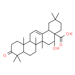 ChemSpider 2D Image | 16-Hydroxy-3-oxoolean-12-en-28-oic acid | C30H46O4