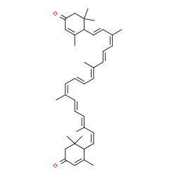 ChemSpider 2D Image | (7cis,9'cis,13cis)-4,4'-Didehydro-6,6'-dihydro-beta,beta-carotene-3,3'-dione | C40H52O2