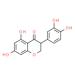 ChemSpider 2D Image | 3-(3,4-Dihydroxyphenyl)-5,7-dihydroxy-2,3-dihydro-4H-chromen-4-one | C15H12O6