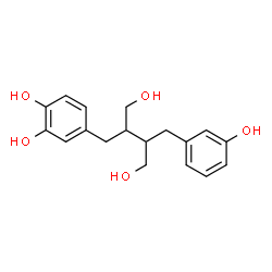 ChemSpider 2D Image | 4-[4-Hydroxy-3-(3-hydroxybenzyl)-2-(hydroxymethyl)butyl]-1,2-benzenediol | C18H22O5