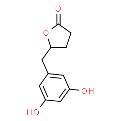 ChemSpider 2D Image | 5-(3,5-Dihydroxybenzyl)dihydro-2(3H)-furanone | C11H12O4