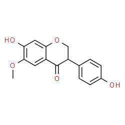 ChemSpider 2D Image | 7-Hydroxy-3-(4-hydroxyphenyl)-6-methoxy-2,3-dihydro-4H-chromen-4-one | C16H14O5