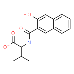 ChemSpider 2D Image | 2-[(3-Hydroxy-2-naphthoyl)amino]-3-methylbutanoate | C16H16NO4