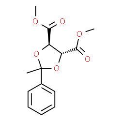 ChemSpider 2D Image | Dimethyl (4R,5R)-2-methyl-2-phenyl-1,3-dioxolane-4,5-dicarboxylate | C14H16O6