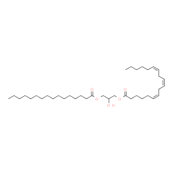 ChemSpider 2D Image | 2-Hydroxy-3-(palmitoyloxy)propyl (6Z,9Z,12Z)-6,9,12-octadecatrienoate | C37H66O5