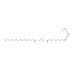 ChemSpider 2D Image | 1-Palmitoyl-3-Linolenoyl-rac-glycerol | C37H66O5