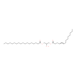 ChemSpider 2D Image | 2-Hydroxy-3-[(5E)-5-tetradecenoyloxy]propyl stearate | C35H66O5