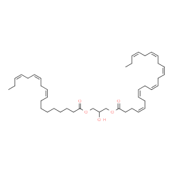 ChemSpider 2D Image | 2-Hydroxy-3-[(9Z,12Z,15Z)-9,12,15-octadecatrienoyloxy]propyl (4Z,7Z,10Z,13Z,16Z,19Z)-4,7,10,13,16,19-docosahexaenoate | C43H66O5