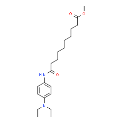 ChemSpider 2D Image | Methyl 10-{[4-(diethylamino)phenyl]amino}-10-oxodecanoate | C21H34N2O3