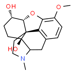 ChemSpider 2D Image | (5alpha,6alpha)-3-Methoxy-17-methyl-4,5-epoxymorphinan-6,14-diol | C18H23NO4