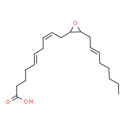 ChemSpider 2D Image | (5E,8Z)-10-{3-[(2E)-2-Octen-1-yl]-2-oxiranyl}-5,8-decadienoic acid | C20H32O3