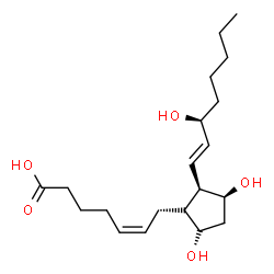 ChemSpider 2D Image | (5Z,8beta,9beta,11beta,13E,15S)-9,11,15-Trihydroxyprosta-5,13-dien-1-oic acid | C20H34O5