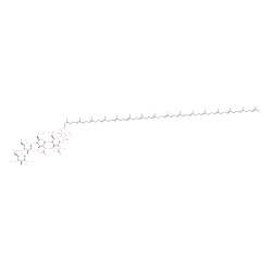 ChemSpider 2D Image | alpha-D-Mannopyranosyl-(1->3)-beta-D-mannopyranosyl-(1->4)-2-acetamido-2-deoxy-beta-D-glucopyranosyl-(1->4)-2-acetamido-2-deoxy-1-O-[{[{[(6E,10E,14E,18E,22E,26E,30E,34E,38E,42E,46E,50E,54E,58E)-3,7,11
,15,19,23,27,31,35,39,43,47,51,55,59,63-hexadecamethyl-6,10,14,18,22,26,30,34,38,42,46,50,54,58,62-tetrahexacontapentadecaen-1-yl]oxy}(hydroxy)phosphoryl]oxy}(hydroxy)phosphoryl]-beta-D-glucopyranose | C108H180N2O27P2
