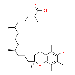 ChemSpider 2D Image | (6R,10S)-13-[(2S)-6-Hydroxy-2,5,7,8-tetramethyl-3,4-dihydro-2H-chromen-2-yl]-2,6,10-trimethyltridecanoic acid | C29H48O4