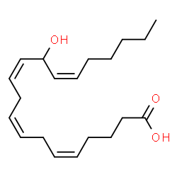 ChemSpider 2D Image | (5Z,8Z,11Z,14Z)-13-Hydroxy-5,8,11,14-icosatetraenoic acid | C20H32O3
