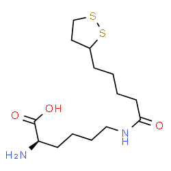 ChemSpider 2D Image | N~6~-[5-(1,2-Dithiolan-3-yl)pentanoyl]-D-lysine | C14H26N2O3S2