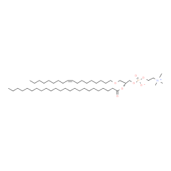ChemSpider 2D Image | (2R)-3-[(9Z)-9-Octadecen-1-yloxy]-2-(tetracosanoyloxy)propyl 2-(trimethylammonio)ethyl phosphate | C50H100NO7P