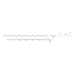 ChemSpider 2D Image | (2R)-2-[(5Z,8Z,11Z,14Z)-5,8,11,14-Icosatetraenoyloxy]-3-(icosyloxy)propyl 2-(trimethylammonio)ethyl phosphate | C48H90NO7P