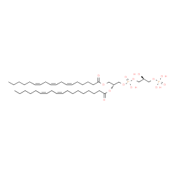 ChemSpider 2D Image | (2R,8S)-5,8,11,11-Tetrahydroxy-2-[(9Z,12Z)-9,12-octadecadienoyloxy]-5,11-dioxido-4,6,10-trioxa-5lambda~5~,11lambda~5~-diphosphaundec-1-yl (6Z,9Z,12Z)-6,9,12-octadecatrienoate | C42H74O13P2