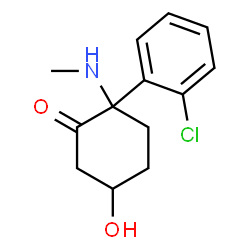 ChemSpider 2D Image | 2-(2-Chlorophenyl)-5-hydroxy-2-(methylamino)cyclohexanone | C13H16ClNO2