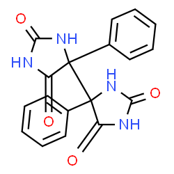 ChemSpider 2D Image | (4R,4'S)-4,4'-Diphenyl-4,4'-biimidazolidine-2,2',5,5'-tetrone | C18H14N4O4