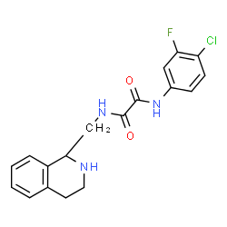 ChemSpider 2D Image | N-(4-Chloro-3-fluorophenyl)-N'-[(1S)-1,2,3,4-tetrahydro-1-isoquinolinylmethyl]ethanediamide | C18H17ClFN3O2