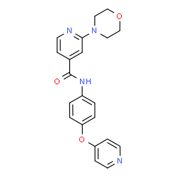 ChemSpider 2D Image | 2-(4-Morpholinyl)-N-[4-(4-pyridinyloxy)phenyl]isonicotinamide | C21H20N4O3