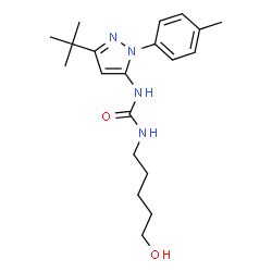 ChemSpider 2D Image | 1-[3-Tert-Butyl-1-(4-Methylphenyl)-1h-Pyrazol-5-Yl]-3-(5-Hydroxypentyl)urea | C20H30N4O2