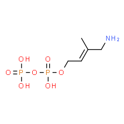 ChemSpider 2D Image | (2E)-4-Amino-3-methyl-2-buten-1-yl trihydrogen diphosphate | C5H13NO7P2