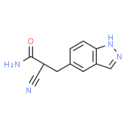 ChemSpider 2D Image | (2S)-2-Cyano-3-(1H-indazol-5-yl)propanamide | C11H10N4O