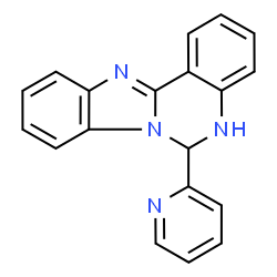 ChemSpider 2D Image | (6R)-6-(2-Pyridinyl)-5,6-dihydrobenzimidazo[1,2-c]quinazoline | C19H14N4