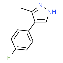 ChemSpider 2D Image | 4-(4-Fluorophenyl)-3-methyl-1H-pyrazole | C10H9FN2