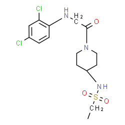 ChemSpider 2D Image | N-{1-[N-(2,4-Dichlorophenyl)glycyl]-4-piperidinyl}ethanesulfonamide | C15H21Cl2N3O3S