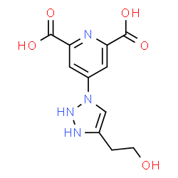ChemSpider 2D Image | 4-(4-(2-Hydroxyethyl)-1h-1,2,3-Triazol-1-Yl)pyridine-2,6-Dicarboxylic Acid | C11H12N4O5