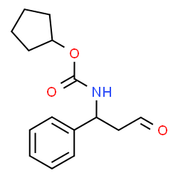 ChemSpider 2D Image | Cyclopentyl [(1R)-3-oxo-1-phenylpropyl]carbamate | C15H19NO3