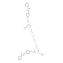 ChemSpider 2D Image | (4r,22r)-5,21-Dioxo-4,22-Bis({3-[4-(4-Phenylthiophen-2-Yl)phenyl]propanoyl}amino)-10,13,16-Trioxa-6,20-Diazapentacosane-1,25-Dioic Acid | C58H66N4O11S2